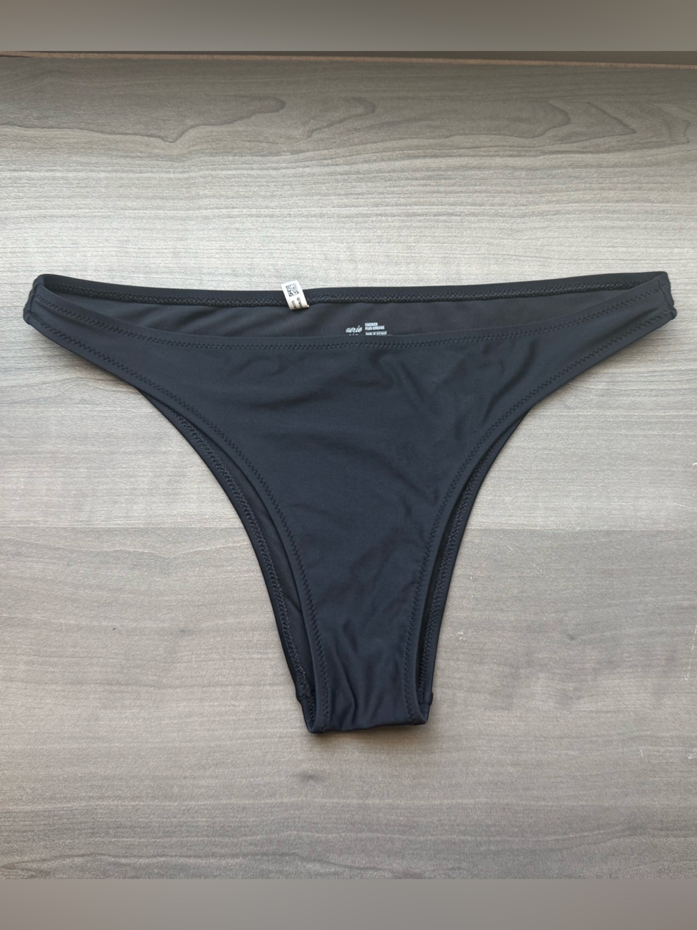 Aerie Black High-Leg Bikini Bottom